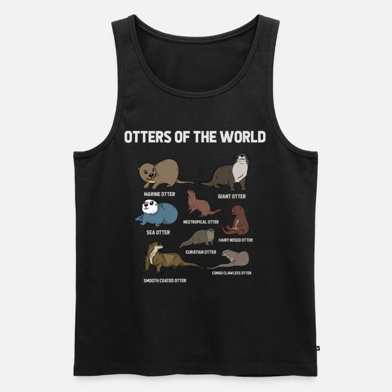 Otter Der Welt, Otter - Männer Premium Bio Tank Top - Schwarz