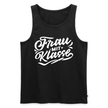 Woman with class, Children's School, Teacher - Men's Premium Organic Tank Top - black - Front - AI Model Male 178 light (178cm)