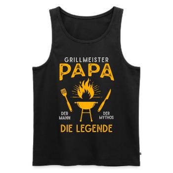 Grill master dad, the man The Myth The Legend - Men's Premium Organic Tank Top - black - Front - Michal (187cm)