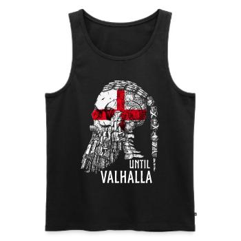 Bis Valhalla, Wikinger, Wikinger Englische Flagge - Männer Premium Bio Tank Top - Schwarz - Vorne - AI Model Male 178 light (178cm)