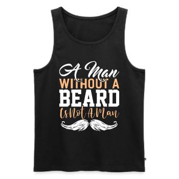 Beard Hipster Full Beard Beard Beard Care Gift - Men's Premium Organic Tank Top - black - Front - Michal (187cm)