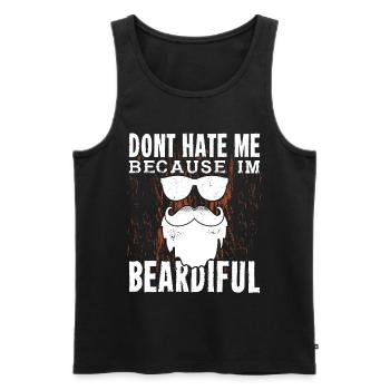 Beard Hipster Full Beard Beard Beard Care Gift - Men's Premium Organic Tank Top - black - Front - Michal (187cm)