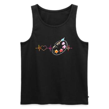 Malen Palette Pinsel Künstler Maler Geschenk - Männer Premium Bio Tank Top - Schwarz - Vorne - AI Model Male 178 light (178cm)