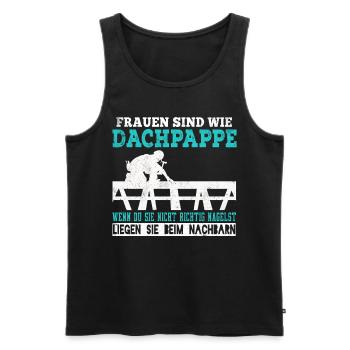 Dachdecker Dachdecken Dachspengler Dach Geschenk - Männer Premium Bio Tank Top - Schwarz - Vorne - AI Model Male 178 light (178cm)