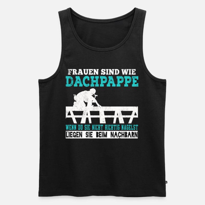 Dachdecker Dachdecken Dachspengler Dach Geschenk - Männer Premium Bio Tank Top - Schwarz