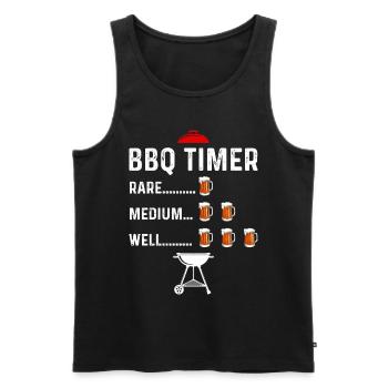 Grilling BBQ Grill Master Barbecue Gift - Men's Premium Organic Tank Top - black - Front - AI Model Male 178 light (178cm)