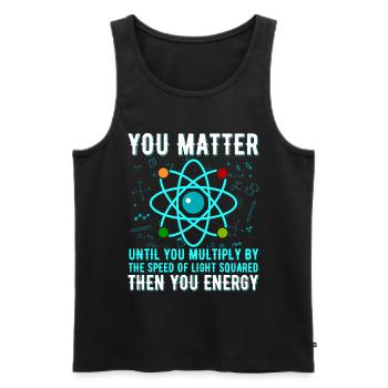 Physique physicien Science Chimie Cadeau - Débardeur bio Premium Homme - noir - Devant - Michal (187cm)