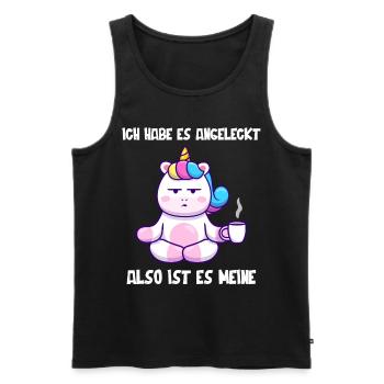 Einhorn, Lustiger Einhörner Spruch - Männer Premium Bio Tank Top - Schwarz - Vorne - AI Model Male 178 light (178cm)
