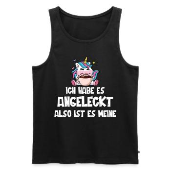 Einhorn, Lustiger Einhörner Spruch - Männer Premium Bio Tank Top - Schwarz - Vorne - AI Model Male 178 light (178cm)
