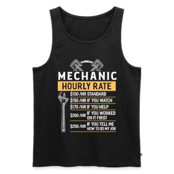 Mécanicien automobile mécanicien garage garage cadeau - Débardeur bio Premium Homme - noir - Devant - Michal (187cm)