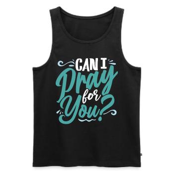 Bible verse, Christian God, Prayer Psalm - Men's Premium Organic Tank Top - black - Front - Michal (187cm)