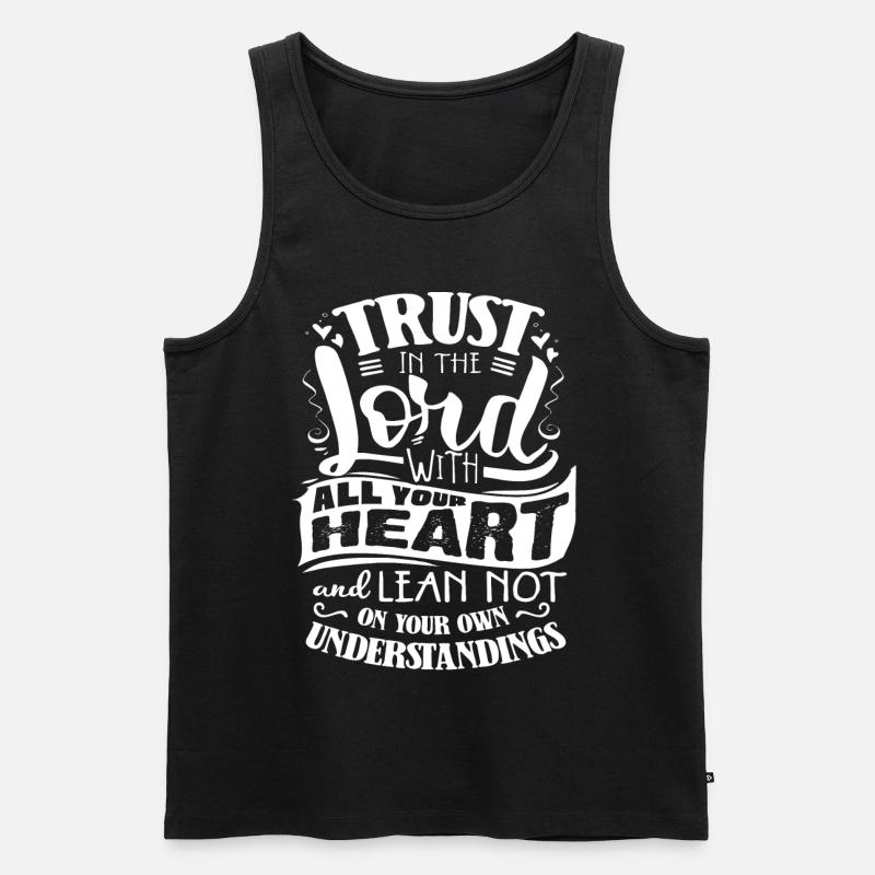 Bibelvers, Christlicher Gott, Gebetspsalm - Männer Premium Bio Tank Top - Schwarz