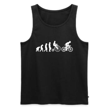 Cyclocross Bike Rennrad MTB Mountainbike - Männer Premium Bio Tank Top - Schwarz - Vorne - Michal (187cm)