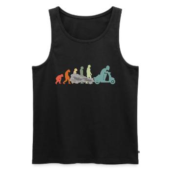 Motorroller Mofa Moped Scooter-Fahrer Evolution - Männer Premium Bio Tank Top - Schwarz - Vorne - AI Model Male 178 light (178cm)