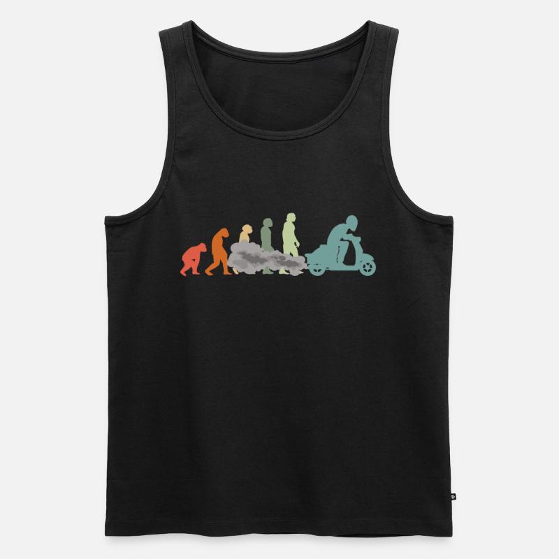 Scooter Mobylette Mobylette Scooter Évolution - Débardeur bio Premium Homme - noir