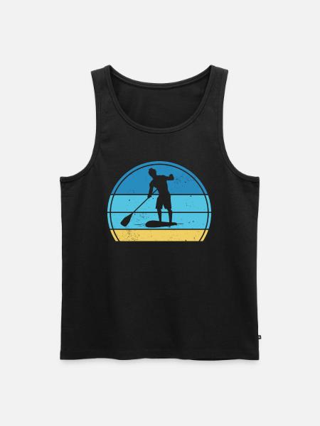 SUP paddleboarding Stand Up Paddle Herren sup - Männer Premium Bio Tank Top - Schwarz