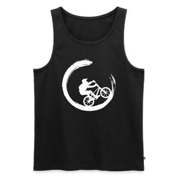 BMX Cycliste Vélo BMX Vélo Freestyle - Débardeur bio Premium Homme - noir - Devant - AI Model Male 178 light (178cm)