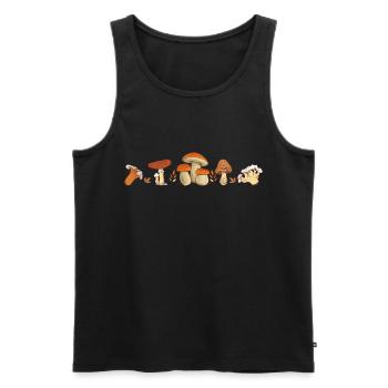 Mushrooms mushroom picker Mushroom grower - Men's Premium Organic Tank Top - black - Front - Michal (187cm)