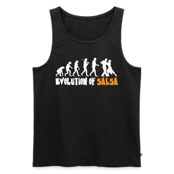 Evolution Salsa, Danseuse de Salsa - Débardeur bio Premium Homme - noir - Devant - AI Model Male 178 light (178cm)