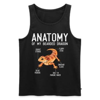 Anatomy of a Bearded Dragon - Men's Premium Organic Tank Top - black - Front - Michal (187cm)