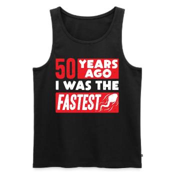 50th birthday, 50 years 50 years - Men's Premium Organic Tank Top - black - Front - Michal (187cm)