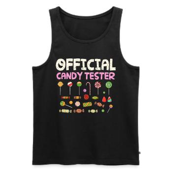 Offizieller Bonbontester, Bonbon - Männer Premium Bio Tank Top - Schwarz - Vorne - AI Model Male 178 light (178cm)
