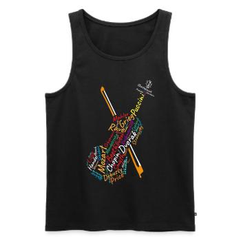 Classical composers, composers, music - Men's Premium Organic Tank Top - black - Front - AI Model Male 178 light (178cm)