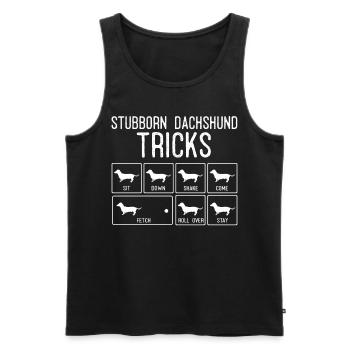 Dackelmama, Wiener Hund, Dackel - Männer Premium Bio Tank Top - Schwarz - Vorne - AI Model Male 178 light (178cm)