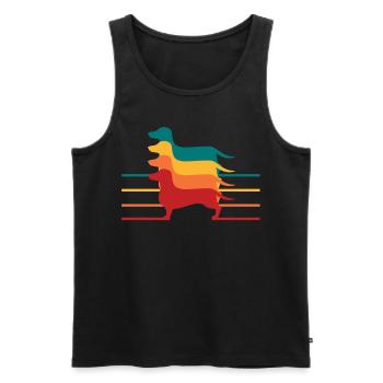 Dackelmama, Wiener Hund, Dackel - Männer Premium Bio Tank Top - Schwarz - Vorne - AI Model Male 178 light (178cm)