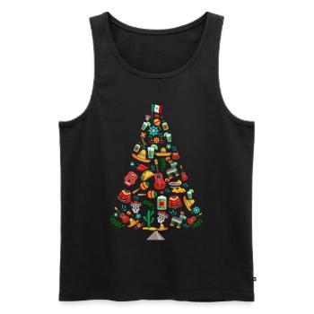 Mexikanischer Weihnachtsbaum, Tacos - Männer Premium Bio Tank Top - Schwarz - Vorne - Michal (187cm)