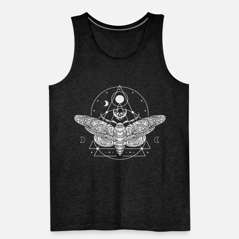 Gothic Motte, Dunkle Ästhetik Männer Premium Bio Tank Top