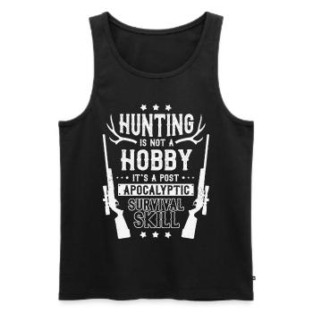 Hunting, fishing, hunters, - Men's Premium Organic Tank Top - black - Front - Michal (187cm)