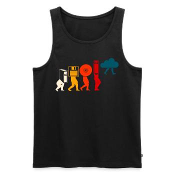 Cloud Programmer Evolution. - Männer Premium Bio Tank Top - Schwarz - Vorne - AI Model Male 178 light (178cm)