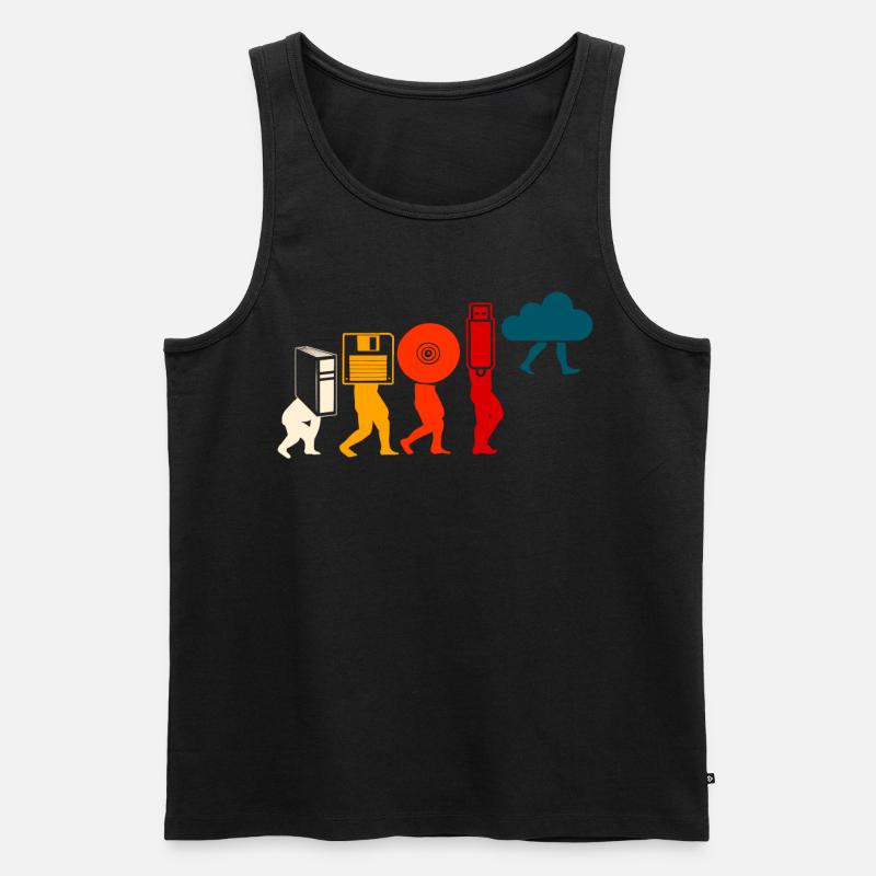 Cloud Programmer Evolution. - Men's Premium Organic Tank Top - black