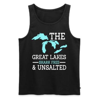 The Great Lakes, Us Lake - Men's Premium Organic Tank Top - black - Front - AI Model Male 178 light (178cm)