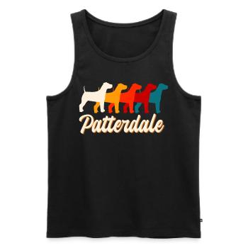 Patterdale, dog lover - Men's Premium Organic Tank Top - black - Front - Michal (187cm)