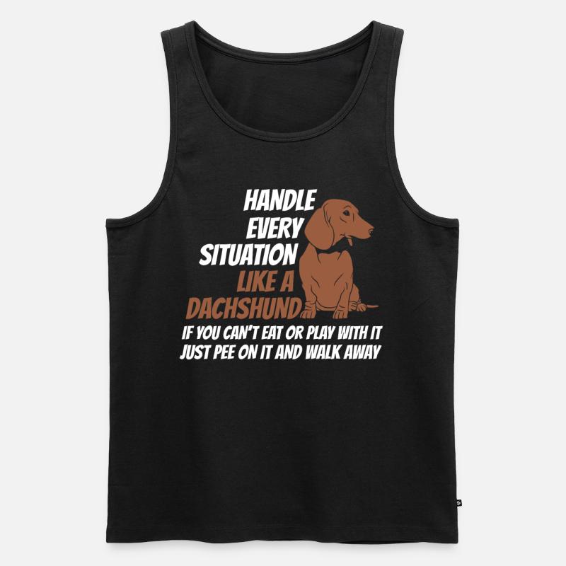Griff-Situation Wie Ein Dackel - Männer Premium Bio Tank Top - Schwarz