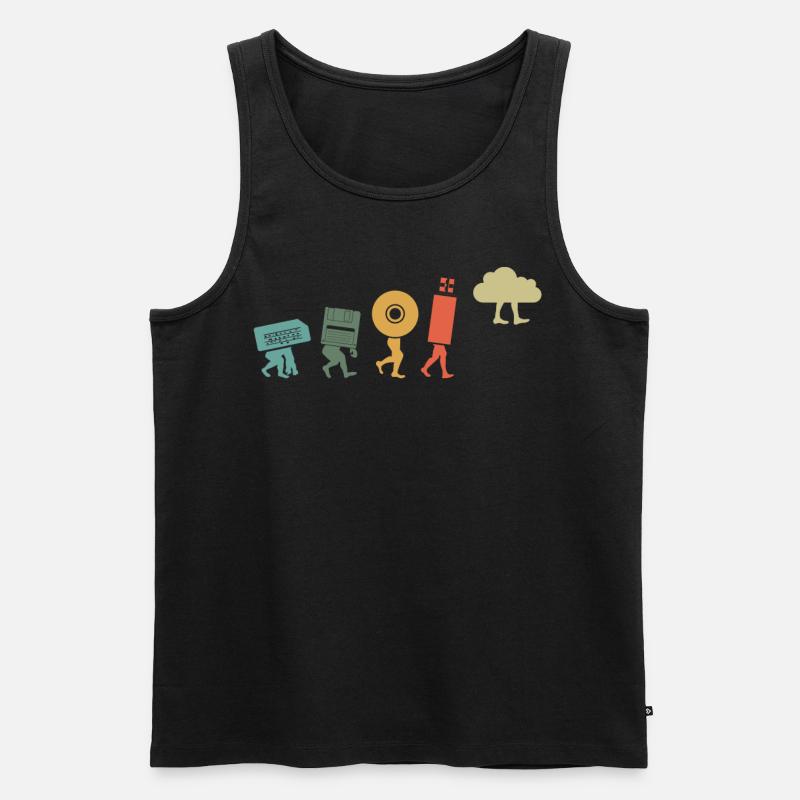 Cloud Computing, Programmierer Nerd - Männer Premium Bio Tank Top - Schwarz