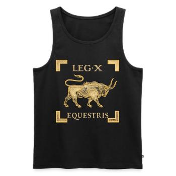 Legio X Equestris Julius Caesar - Männer Premium Bio Tank Top - Schwarz - Vorne - AI Model Male 178 light (178cm)