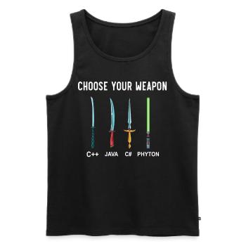 PHYTON PROGRAMMER-Programmiercodierer-Codierung - Männer Premium Bio Tank Top - Schwarz - Vorne - AI Model Male 178 light (178cm)