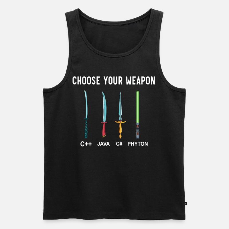 PHYTON PROGRAMMER Programming Encoder Encoding - Men's Premium Organic Tank Top - black