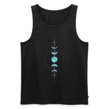 Mondphasen-Totem-Tarot - Männer Premium Bio Tank Top - Schwarz - Vorne - AI Model Male 178 light (178cm)