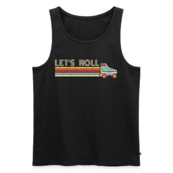 Rollschuhlaufen, Skaten, Skater - Männer Premium Bio Tank Top - Schwarz - Vorne - Michal (187cm)