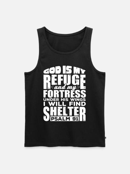 Psalm 91 Bible Verses Christian - Men's Premium Organic Tank Top - black