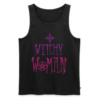 Witch woman, witchcraft, Wicca - Men's Premium Organic Tank Top - black - Front - AI Model Male 178 light (178cm)
