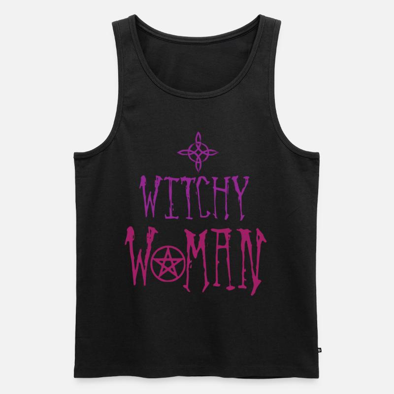 Hexenfrau, Hexerei, Wicca - Männer Premium Bio Tank Top - Schwarz