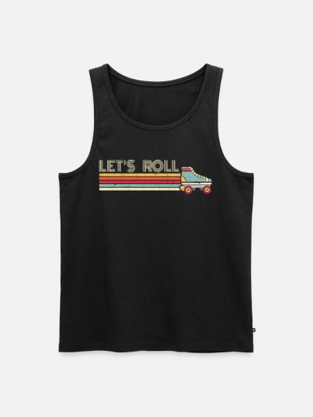 Roller skate, roller skater, skate - Men's Premium Organic Tank Top - black