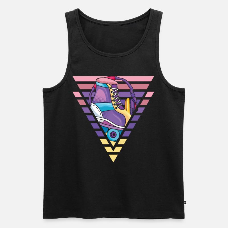 Rollschuh, Rollschuhläufer, Skate - Männer Premium Bio Tank Top - Schwarz