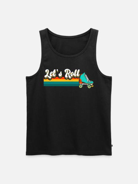 Roller skate, roller skater, skate - Men's Premium Organic Tank Top - black