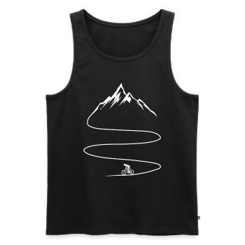 VTT de descente, VTT - Débardeur bio Premium Homme - noir - Devant - Michal (187cm)